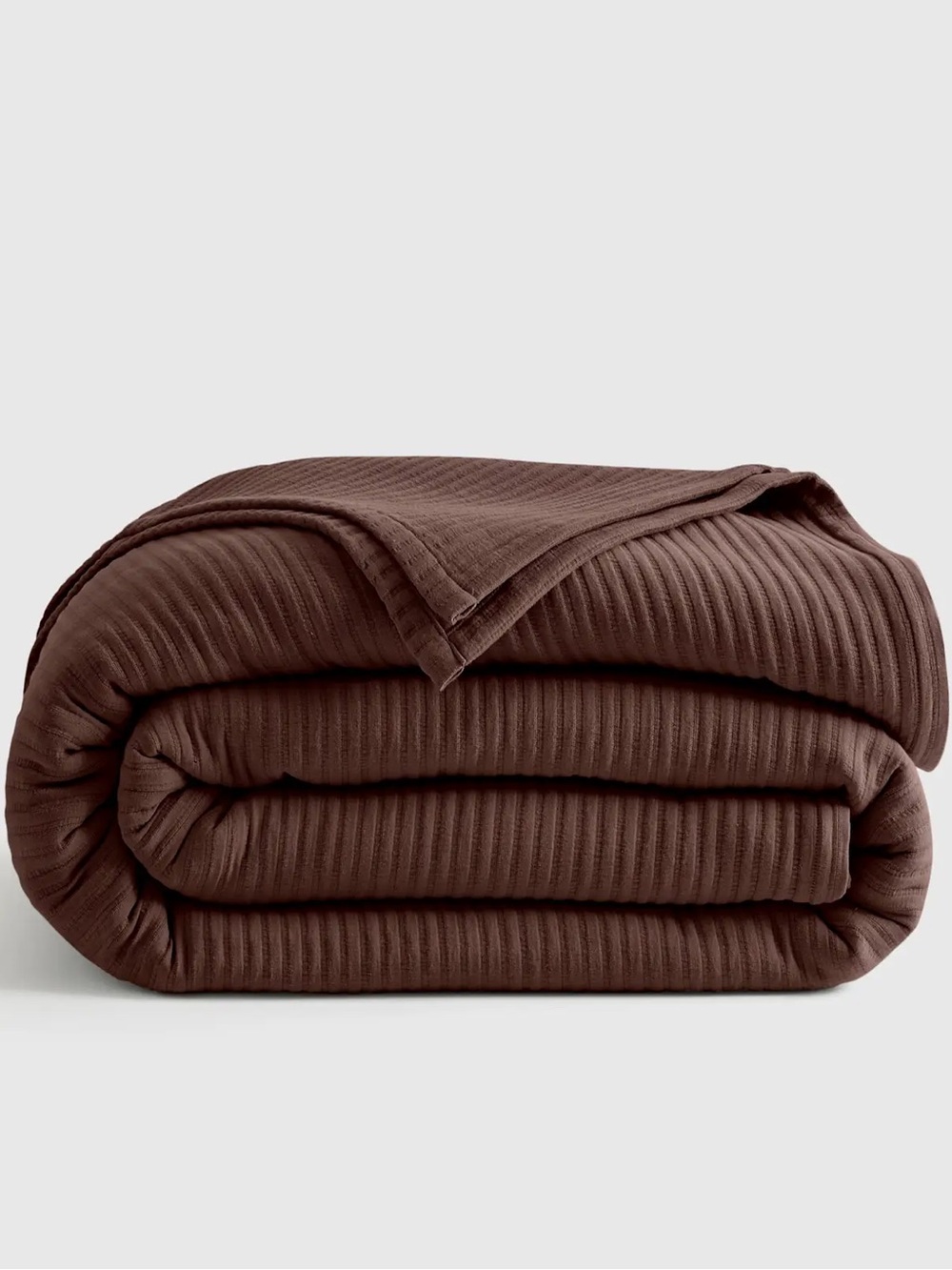 Quince Full/Queen Organic Cotton Matelasse Coverlet Espresso Brown